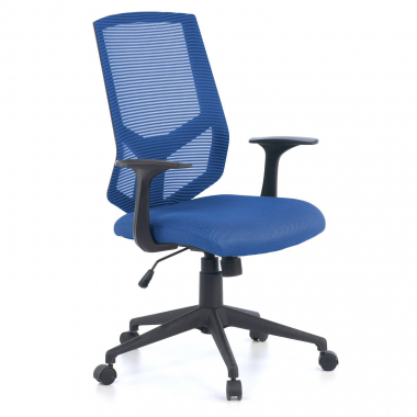 sedia girevole blu archer rete transpirante braccioli fissi supporto lombare 1