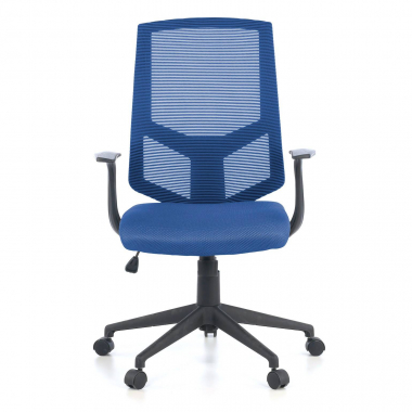 sedia girevole blu archer rete transpirante braccioli fissi supporto lombare 3