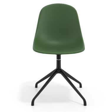 sedia sala riunione verde base piramide di plastica senza braccioli 6