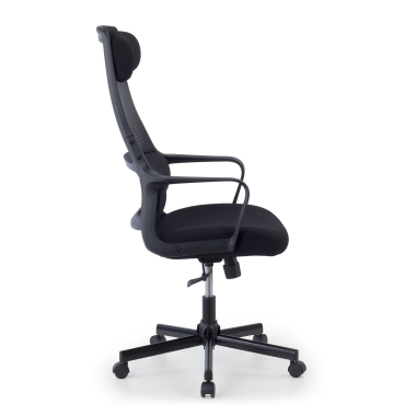 sedia smart working nero venus rete transpirante braccioli fissi supporto lombare poggiatesta 4