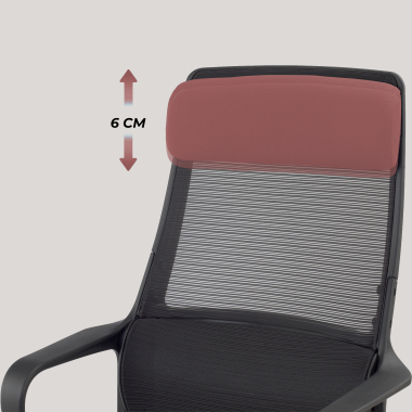 sedia smart working nero venus rete transpirante braccioli fissi supporto lombare poggiatesta 7