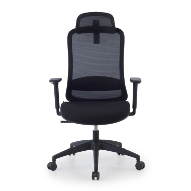 sedia smart working nero task rete transpirante braccioli regolabili 1d supporto lombare poggiatesta 3
