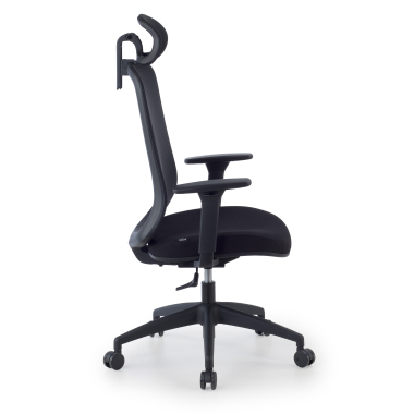 sedia smart working nero task rete transpirante braccioli regolabili 1d supporto lombare poggiatesta 9