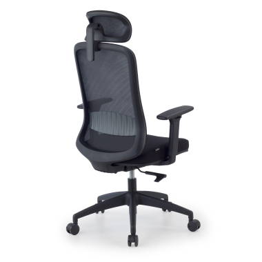 sedia smart working nero task rete transpirante braccioli regolabili 1d supporto lombare poggiatesta 10