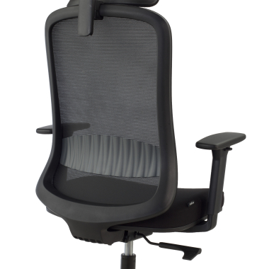 sedia smart working nero task rete transpirante braccioli regolabili 1d supporto lombare poggiatesta 4