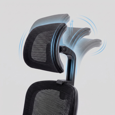 sedia smart working nero task rete transpirante braccioli regolabili 1d supporto lombare poggiatesta 7