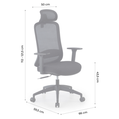 sedia smart working nero task rete transpirante braccioli regolabili 1d supporto lombare poggiatesta 13