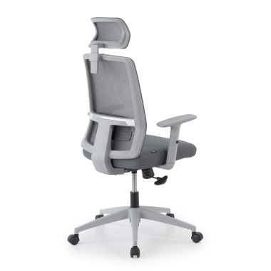 sedia smart working bianco grigio aria rete transpirante braccioli regolabili 1d supporto lombare poggiatesta 13
