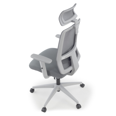 sedia smart working bianco grigio aria rete transpirante braccioli regolabili 1d supporto lombare poggiatesta 14