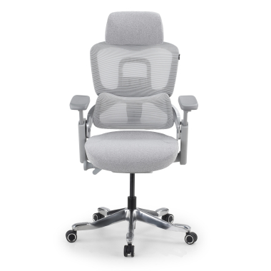 sedia ergonomica bianco grigio sedia ergonomica zenpro in alluminio rete transpirante braccioli regolabili 4d doppio supporto lombare poggiatesta 3