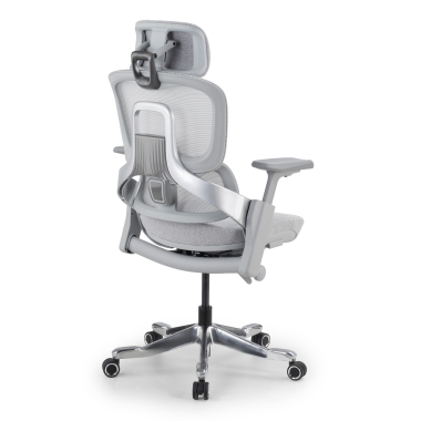 sedia ergonomica bianco grigio sedia ergonomica zenpro in alluminio rete transpirante braccioli regolabili 4d doppio supporto lombare poggiatesta 14