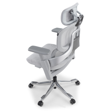 sedia ergonomica bianco grigio sedia ergonomica zenpro in alluminio rete transpirante braccioli regolabili 4d doppio supporto lombare poggiatesta 17