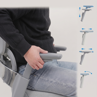 sedia ergonomica bianco grigio sedia ergonomica zenpro in alluminio rete transpirante braccioli regolabili 4d doppio supporto lombare poggiatesta 10