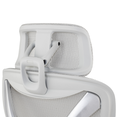 sedia ergonomica bianco grigio velstrom rete transpirante braccioli regolabili 3d doppio supporto lombare poggiatesta 15