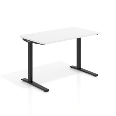 scrivania ufficio nero warm white struttura bianca 1