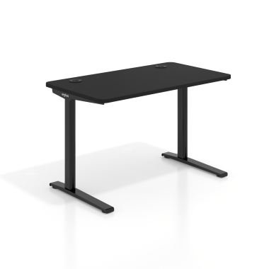 scrivania ufficio nero pure black struttura bianca 1