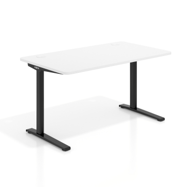 scrivania ufficio nero warm white struttura bianca 1