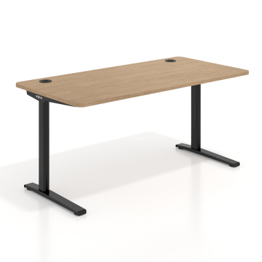 scrivania ufficio nero red oak struttura bianca 1