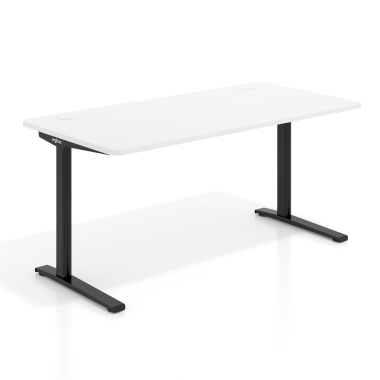 scrivania ufficio nero warm white struttura bianca 1