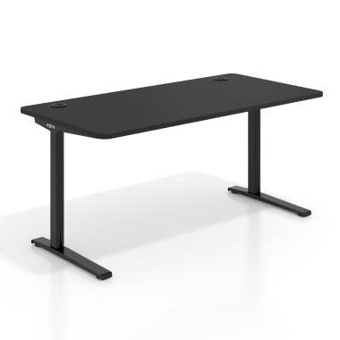 scrivania ufficio nero pure black struttura bianca 1