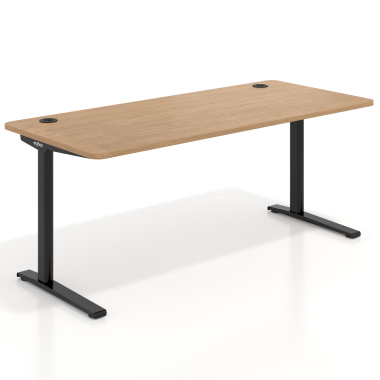 scrivania ufficio nero red oak struttura bianca 1