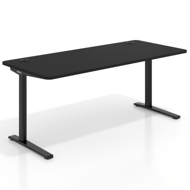 scrivania ufficio nero pure black struttura bianca 1