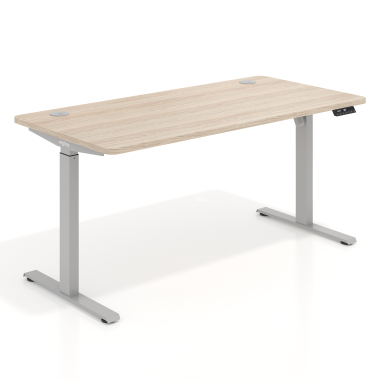 scrivania regolabile in altezza aluminio flax oak erghos go 1