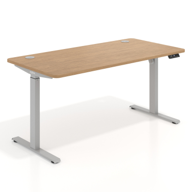 scrivania regolabile in altezza aluminio red oak erghos go 1