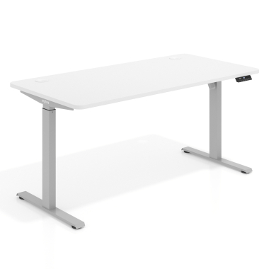 scrivania regolabile in altezza aluminio warm white erghos go 1