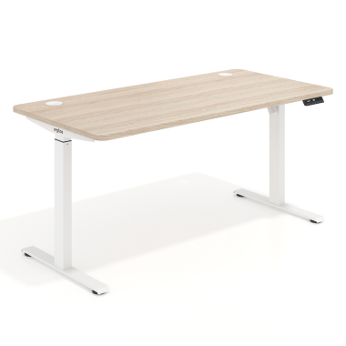 scrivania regolabile in altezza bianco flax oak erghos go 1