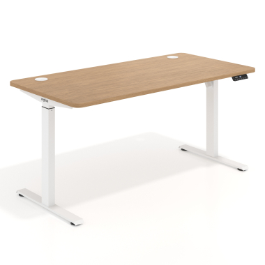 scrivania regolabile in altezza bianco red oak erghos go 1