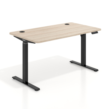 scrivania regolabile in altezza nero flax oak erghos go 1