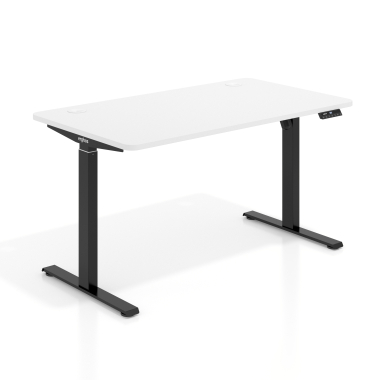 scrivania regolabile in altezza nero warm white erghos go 1