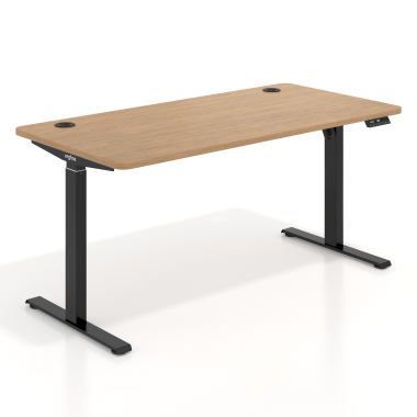scrivania regolabile in altezza nero red oak erghos go 1
