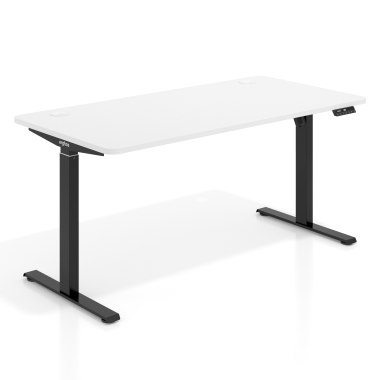 scrivania regolabile in altezza nero warm white erghos go 1