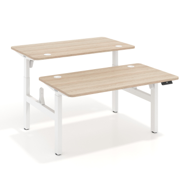 scrivania regolabile in altezza bianco flax oak erghos go 1