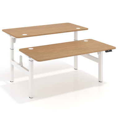 scrivania regolabile in altezza bianco red oak erghos go 1