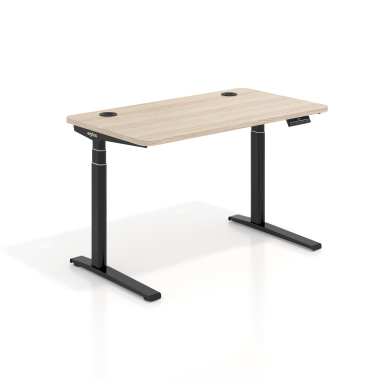 scrivania regolabile in altezza nero flax oak erghos icon 1