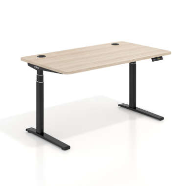 scrivania regolabile in altezza nero flax oak erghos icon 1