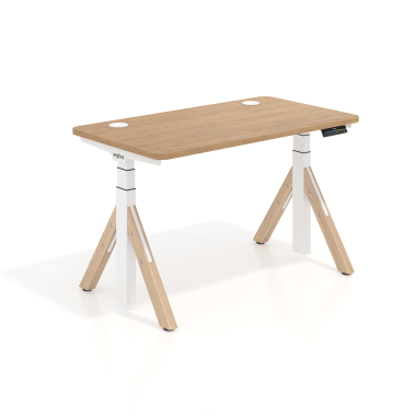 scrivania regolabile in altezza bianco red oak erghos nature 1