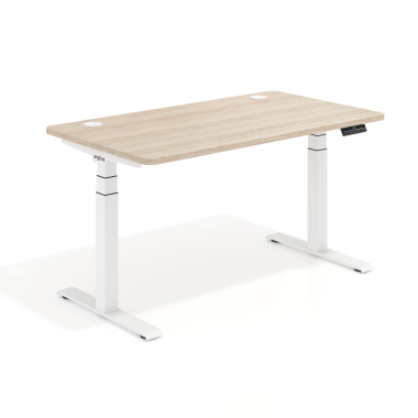 scrivania regolabile in altezza bianco flax oak erghos pro 1