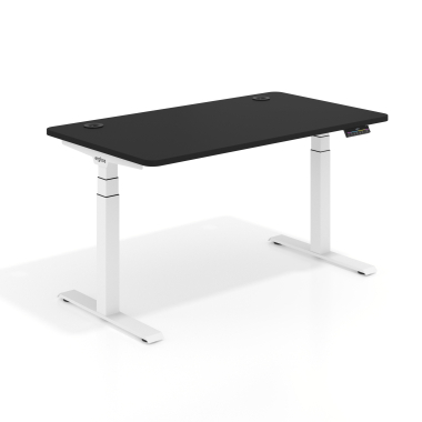 scrivania regolabile in altezza bianco pure black erghos pro 1