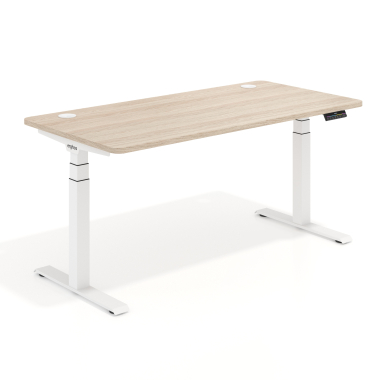 scrivania regolabile in altezza bianco flax oak erghos pro 1