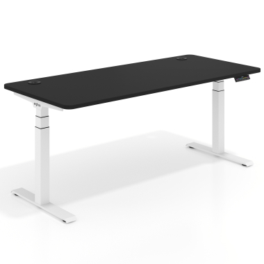 scrivania regolabile in altezza bianco pure black erghos pro 1