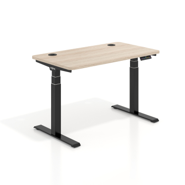 scrivania regolabile in altezza nero flax oak erghos pro 1