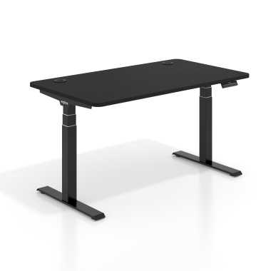 scrivania regolabile in altezza nero pure black erghos pro 1