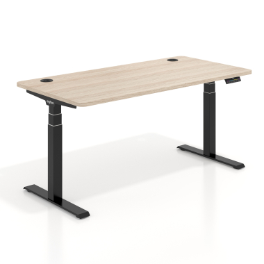 scrivania regolabile in altezza nero flax oak erghos pro 1