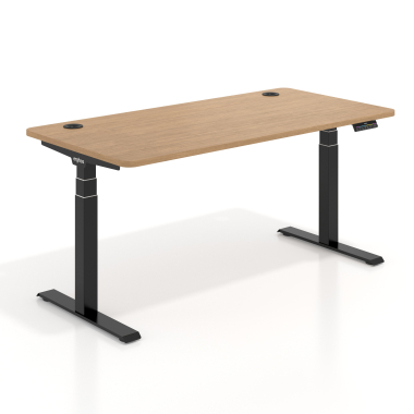 scrivania regolabile in altezza nero red oak erghos pro 1