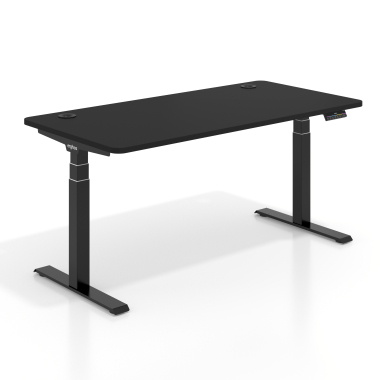 scrivania regolabile in altezza nero pure black erghos pro 1