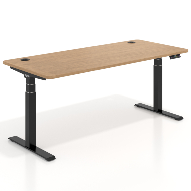 scrivania regolabile in altezza nero red oak erghos pro 1